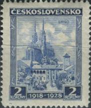 1928, ČSR I, 0239, 10. výročí vzniku ČSR (Jubilejní): Brno ✶