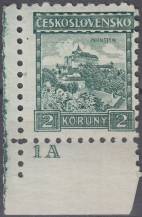 1929, ČSR I, 0221DČ, Výplatní známka: Hrady, krajiny, města - Pernštejn ∗∗