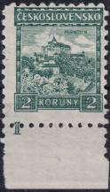 1929, ČSR I, 0221DČ, Výplatní známka: Hrady, krajiny, města - Pernštejn ✶ o D
