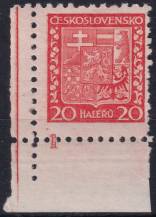 1929, ČSR I, 0250, Výplatní známka: Státní znak ✶ DČ L D