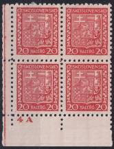 1929, ČSR I, 0250, Výplatní známka: Státní znak ✶ DČ ⊞ L D