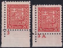 1929, ČSR I, 0250, Výplatní známka: Státní znak ✶ DČ L D