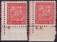 1929, ČSR I, 0250, Výplatní známka: Státní znak ✶ DČ L D