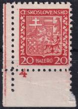 1929, ČSR I, 0250, Výplatní známka: Státní znak ✶ DČ L D