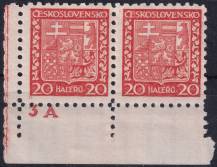 1929, ČSR I, 0250, Výplatní známka: Státní znak ✶ DČ ◫ L D