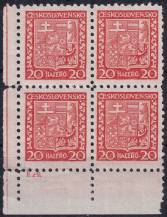 1929, ČSR I, 0250, Výplatní známka: Státní znak ✶ DČ ⊞ L D