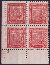 1929, ČSR I, 0250, Výplatní známka: Státní znak ✶ DČ ⊞ L D