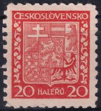 1929, ČSR I, 0250a, Výplatní známka: Státní znak ✶