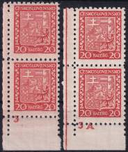 1929, ČSR I, 0250DČ, Výplatní známka: Státní znak ✶✶ ⊟ L D