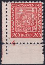 1929, ČSR I, 0250DČVV, Výplatní známka: Státní znak ✶✶ L D