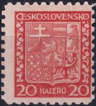 1929, ČSR I, 0250VV, Výplatní známka: Státní znak ✶✶