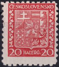 1929, ČSR I, 0250VV, Výplatní známka: Státní znak ✶✶