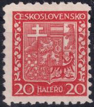 1929, ČSR I, 0250VV, Výplatní známka: Státní znak ✶