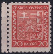 1929, ČSR I, 0250x, Výplatní známka: Státní znak ✶ o L