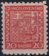 1929, ČSR I, 0250x, Výplatní známka: Státní znak ✶✶ zk