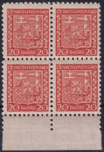 1929, ČSR I, 0250x, Výplatní známky: Státní znak ✶✶ ⊞ o D