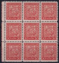 1929, ČSR I, 0250x, Výplatní známky: Státní znak ✶✶ ⊞ o L