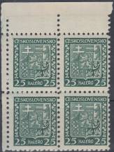1929, ČSR I, 0251, Výplatní známka: Státní znak ✶✶ 4blok L H