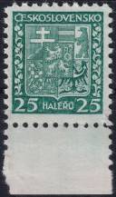 1929, ČSR I, 0251, Výplatní známka: Státní znak ✶✶ o D