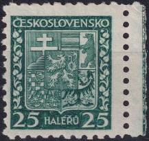 1929, ČSR I, 0251, Výplatní známka: Státní znak ✶✶ o P