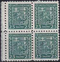 1929, ČSR I, 0251, Výplatní známky: Státní znak ✶✶ ⊞ o L