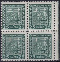 1929, ČSR I, 0251, Výplatní známky: Státní znak ✶✶ ⊞ o P