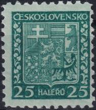 1929, ČSR I, 0251p, Výplatní známka: Státní znak ✶✶