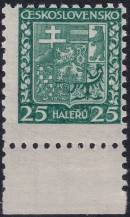 1929, ČSR I, 0251VV, Výplatní známka: Státní znak ✶✶ o D