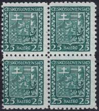 1929, ČSR I, 0251VV, Výplatní známky: Státní znak ✶✶ ⊞