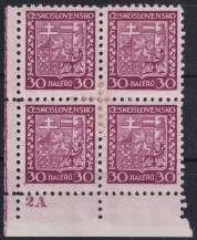 1929, ČSR I, 0252, Výplatní známka: Státní znak ✶ DČ ⊞ L D