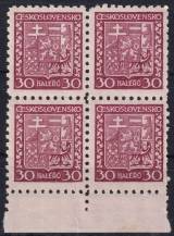 1929, ČSR I, 0252, Výplatní známka: Státní znak ✶✶/✶ ⊞ o D