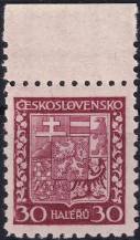1929, ČSR I, 0252, Výplatní známka: Státní znak ✶✶ o H
