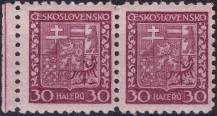 1929, ČSR I, 0252, Výplatní známka: Státní znak ✶✶ ◫ o L