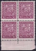 1929, ČSR I, 0252, Výplatní známky: Státní znak ✶✶ ⊞ o D