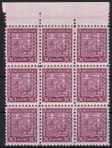 1929, ČSR I, 0252, Výplatní známky: Státní znak ✶✶ ⊞ o H