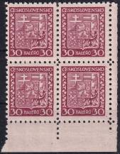 1929, ČSR I, 0252, Výplatní známky: Státní znak ✶✶ ⊞ P D