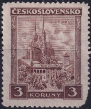 1929, ČSR I, 0254, Výplatní známka: Města a krajiny - Brno ✶✶