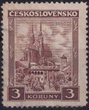 1929, ČSR I, 0254a, Výplatní známka: Města a krajiny - Brno ✶✶