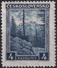 1929, ČSR I, 0255, Výplatní známka: Města a krajiny - Vysoké Tatry ✶✶