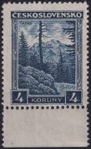 1929, ČSR I, 0255, Výplatní známka: Města a krajiny - Vysoké Tatry ✶✶ o D