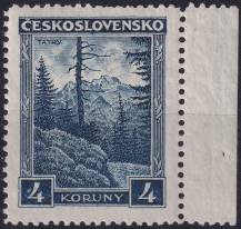 1929, ČSR I, 0255, Výplatní známka: Města a krajiny - Vysoké Tatry ✶✶ o P
