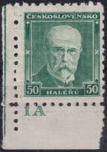 1930, ČSR I, 0258I, Výplatní známka: T. G. Masaryk (nový portrét) ✶✶ DČ L D