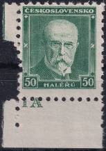 1930, ČSR I, 0258I, Výplatní známka: T. G. Masaryk (nový portrét) ✶✶ DČ o D
