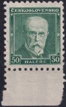 1930, ČSR I, 0258I, Výplatní známka: T. G. Masaryk (nový portrét) ✶✶ o D