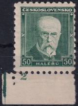 1930, ČSR I, 0258II, Výplatní známka: T. G. Masaryk (nový portrét) ✶✶ DČ o D