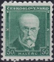 1930, ČSR I, 0258IIa, Výplatní známka: T. G. Masaryk (nový portrét) ✶✶