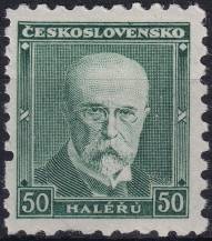 1930, ČSR I, 0258IIa, Výplatní známka: T. G. Masaryk (nový portrét) ✶✶