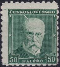 1930, ČSR I, 0258IIVV, Výplatní známka: T. G. Masaryk (nový portrét) ✶✶