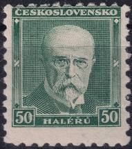 1930, ČSR I, 0258IVV, Výplatní známka: T. G. Masaryk (nový portrét) ✶✶