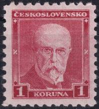 1930, ČSR I, 0260, Výplatní známka: T. G. Masaryk (nový portrét) ✶✶